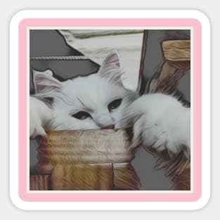 Cute lap cat Sticker